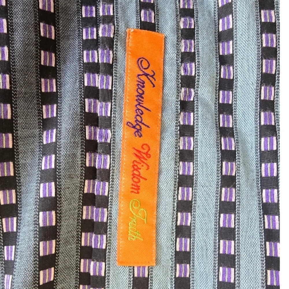 Robert Graham Shirt 3XL Blue Purple Texture Black Paisley Cuffs - Picture 6 of 12
